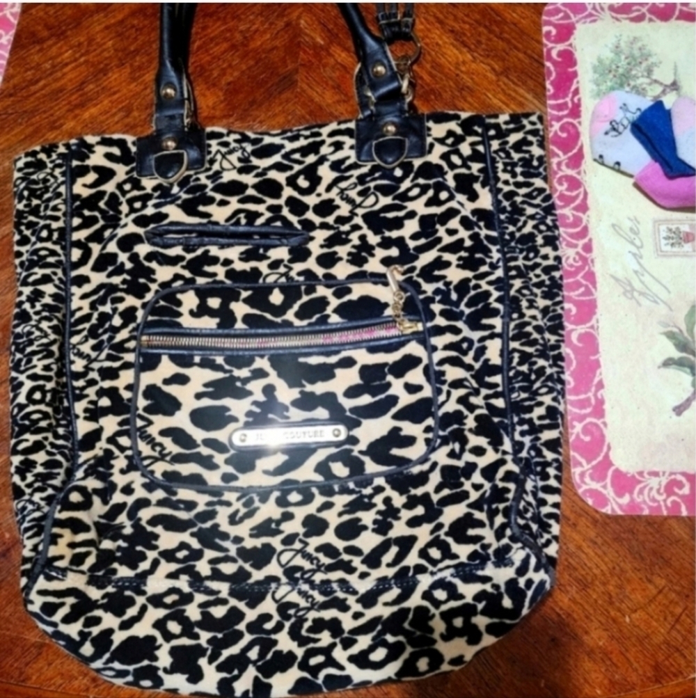 Y2k juicy couture rare vintage leapord tote bag